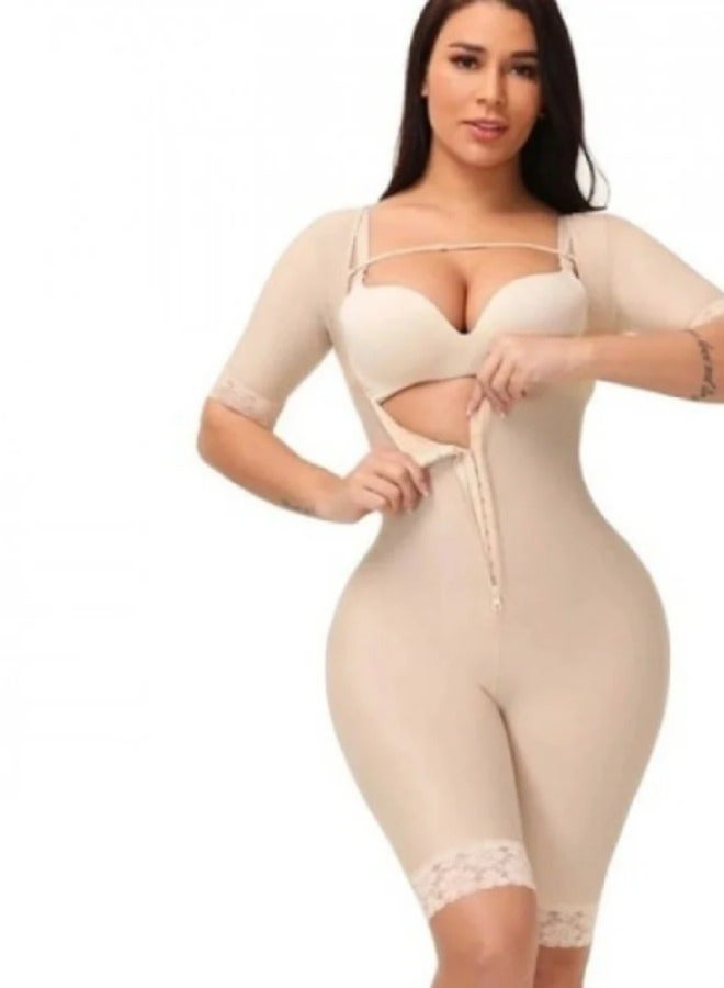 Full-body compression garment with dual-control 