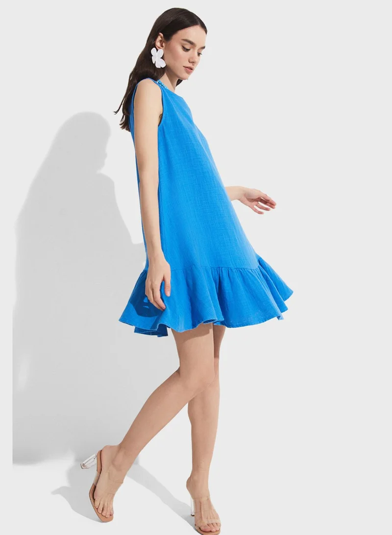 JUNE Ruffled A-Line Dress