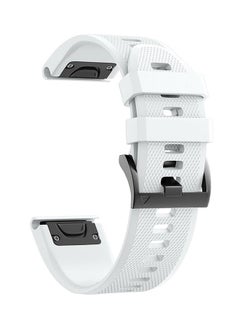 Y&D Silicone Replacement Smartwatch Band For Garmin Fenix 5X/3/3 HR GPS White  - Image 1