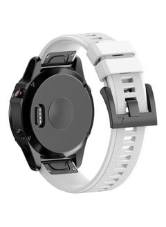 Y&D Silicone Replacement Smartwatch Band For Garmin Fenix 5X/3/3 HR GPS White  - Image 3