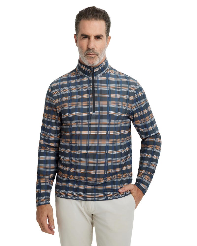 M MAELREG Mens Pullover Quarter Zip Golf Sport Casual Long Sleeve Fishing Half Zip Pullover Sweatshirts for Men - Image 2