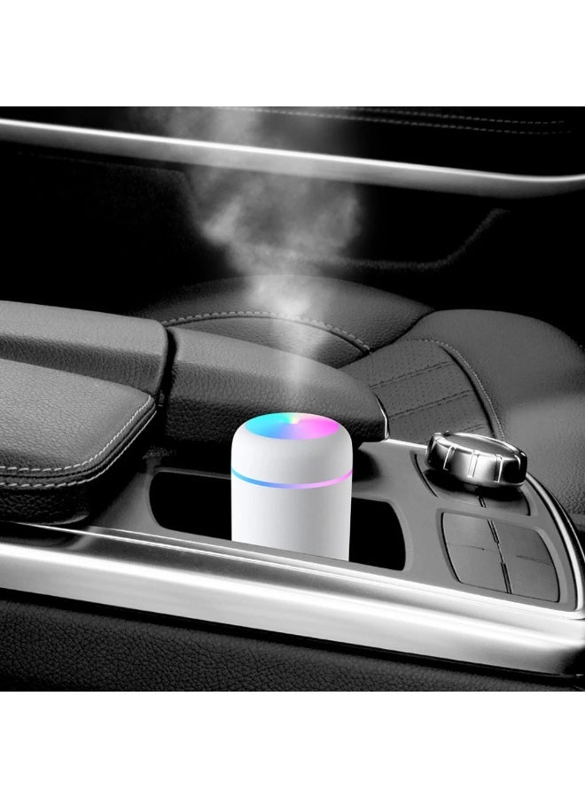 Ultrasonic humidifier with a 300ml tank, compact with Type-C connector and aroma diffuser; basic electric humidifier for diffusing essential oils with 7 assorted LED colors. - Image 4