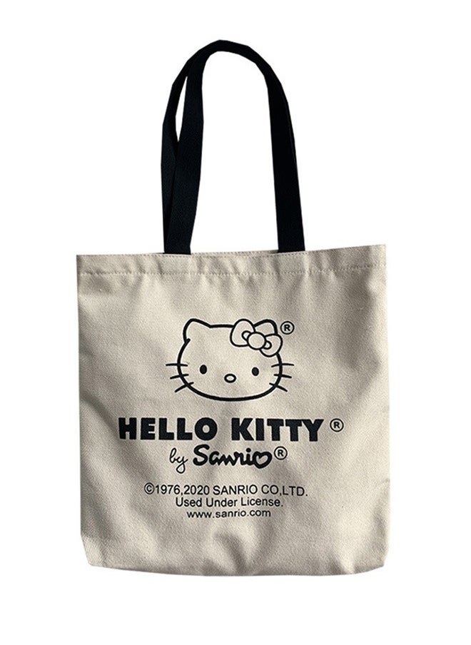 Generic - Women's Canvas Bag，Cartoon Hello Kitty One Shoulder Canvas Bag Large Shopping Bag Travel Bag - Image 1