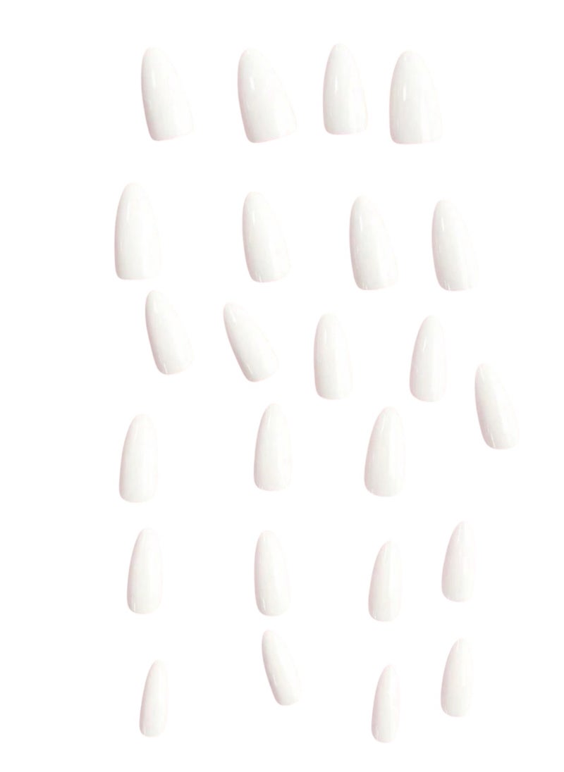 Shein - White French almond nails, 24 PCS - Image 1