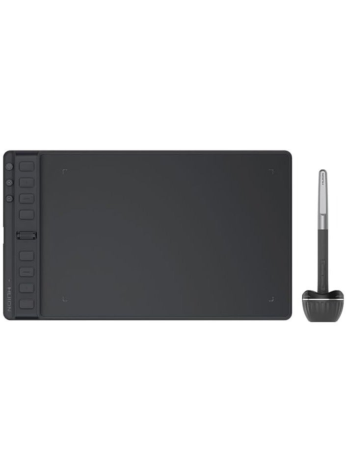 PROMASS 2 Medium Drawing Tablet with Scroll Wheel 8 Customized Keys Battery-Free Stylus for Digital Art, Design, Sketch, 9x5inch Graphics Tablet Works with Mac, PC & Mobile, Black  - Image 1