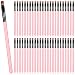 Patelai 48 Pcs Flat Makeup Brushes Flat Lip Concealer Brushes Small Portable Eyebrow Brush Concealer Synthetic Lip Brush Beauty Makeup Tool for Concealing Blending Setting BuffingPink - Image 2