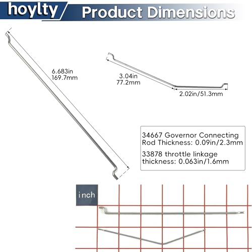 hoylty 33878 Throttle Link and 34667 Governor Linkage Compatible with Tecumseh Engine 33878, 34667 Governor Link (1 Set) - Image 2