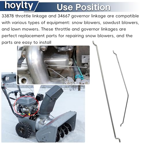hoylty 33878 Throttle Link and 34667 Governor Linkage Compatible with Tecumseh Engine 33878, 34667 Governor Link (1 Set) - Image 4