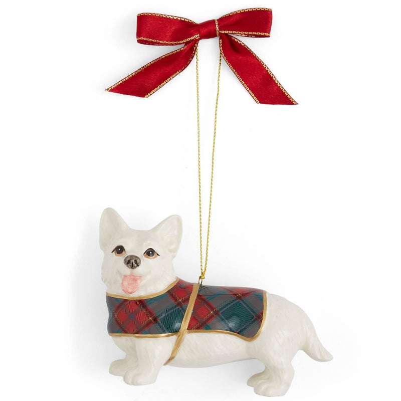 سبود Spode Christmas Tree Tartan Tartan Corgi Ornament - زينة شجرة عيد الميلاد مع الحلي العطل الاحتفالية Tartan Plaid لأشجار عيد الميلاد عروض المنزل - ديكور العطلات القابلة للتحصيل - Image 1