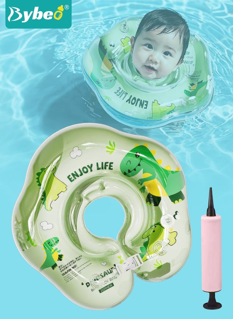 Bybeo Baby Swimming Neck Ring, Infant Float Ring, Inflatable Baby Pool Float, Float Swim Collar, Anti-Choking Safety Aid for Water Play, Specialized Bathing Neck Ring for Newborns, Extra-Thick PVC Material - Image 1