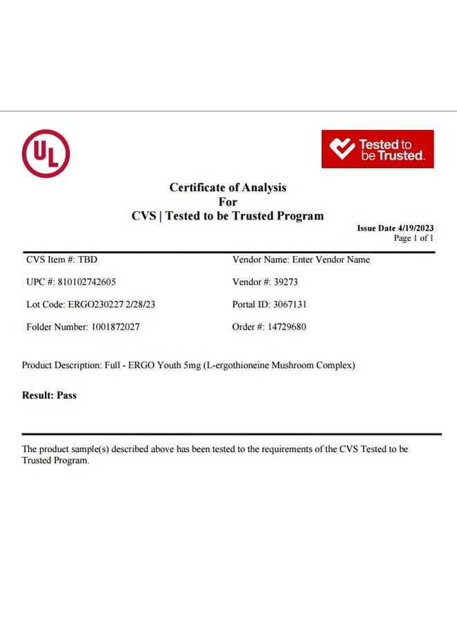 Nature's Fusions Nutri L - Ergothioneine Supplements with Organic Mushroom Complex - 5mg & 600mg Mushroom Extracts, Oyster, Shiitake, King Trumpet 600 mg- 60 Capsules - Image 5