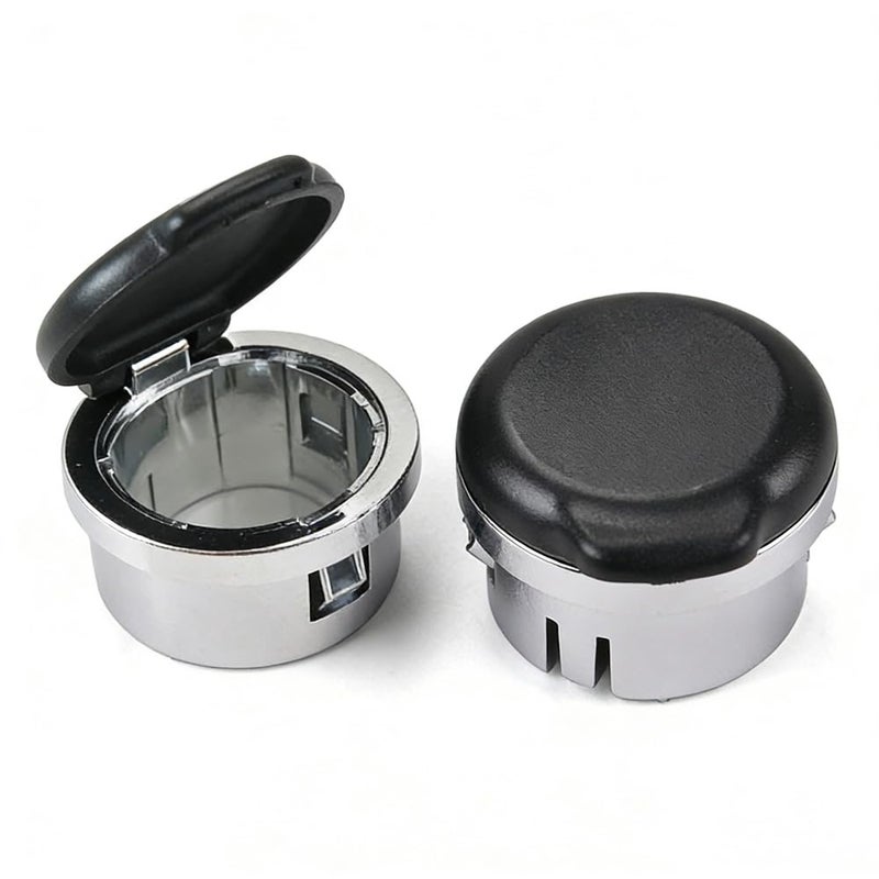 PIT66 Outlet Plug Cover Cap Dash Panel Retainers Cigarette Lighter Plug Retainer Compatible with 2007-2013 Chevy Silverado GMC Sierra 12v Power 2PCS - Image 1