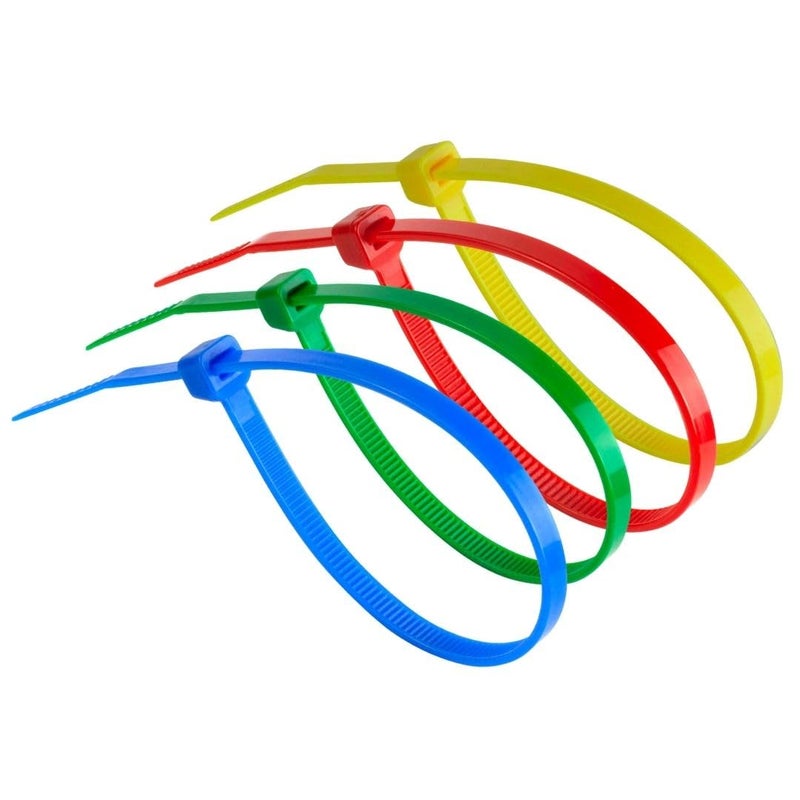 GTSE 12 Inch Colored Ties, 200 Pack, 50lb Strength, UV Resistant Long Nylon Cable Ties, Self-Locking 12" Tie Wraps - Image 4