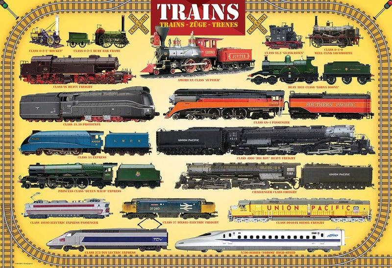 eurographics Trains 100 Piece Jigsaw Puzzle - Image 2