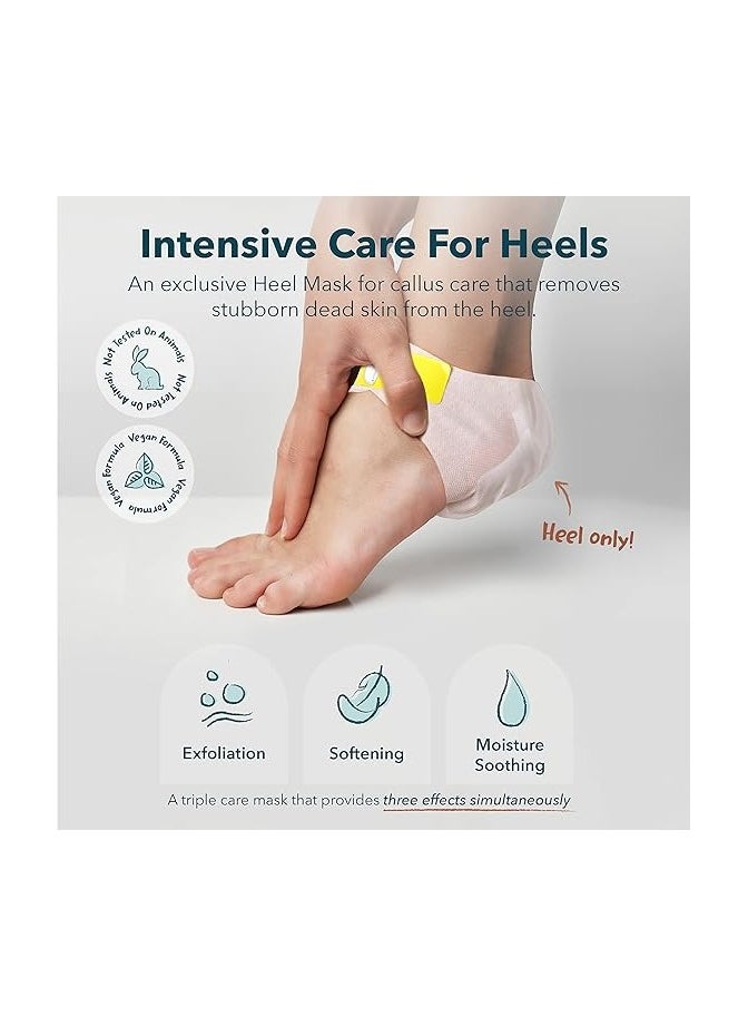 Pure Derm - Purederm One Step Heel Peeling Socks 1 Pair Yellow - Image 1