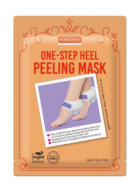Purederm One Step Heel Peeling Socks 1 Pair Yellow