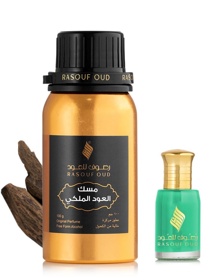 RASOUF Musk Oud Malaki Scented Oil Perfume - 100g - Image 1