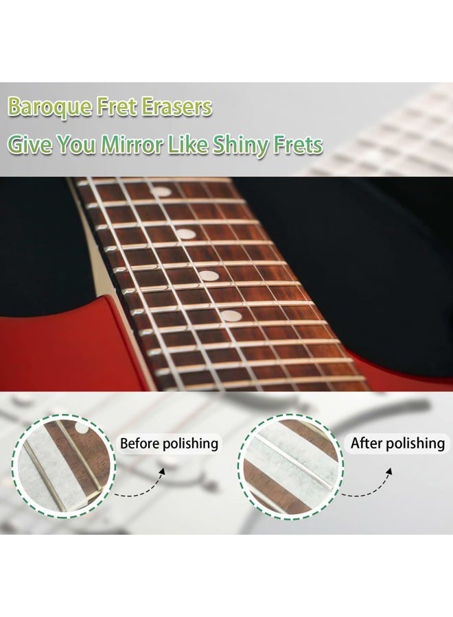 Baroque Fret Erasers 180 & 400 & 1000 Grits, Guitar Fret Polishing Abrasive Rubber Blocks, Set of 3 Grits - Image 4