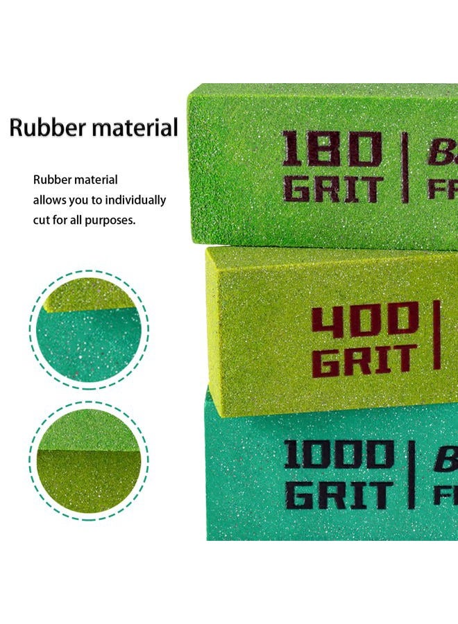 Baroque Fret Erasers 180 & 400 & 1000 Grits, Guitar Fret Polishing Abrasive Rubber Blocks, Set of 3 Grits - Image 5