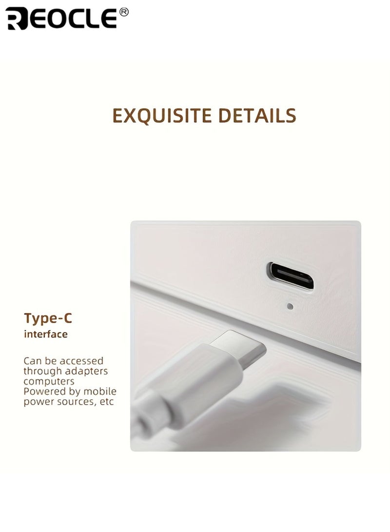 REOCLE 5-Level Flame Aromatherapy Diffuser with 7-Color Ultra-Quiet Essential Oil Humidifier Type-C Charging Port Ideal for Home Bedrooms Offices Aroma Diffuser - Image 5