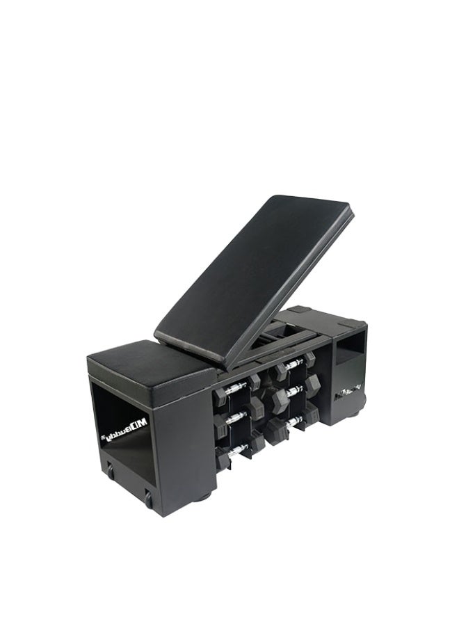 MDBuddy Multi-Purpose Training Bench made of high-quality carbon steel, with a strong main tube (25mm x 25mm x 2mm), dimensions (1310mm x 450mm x 1430mm) - Image 2