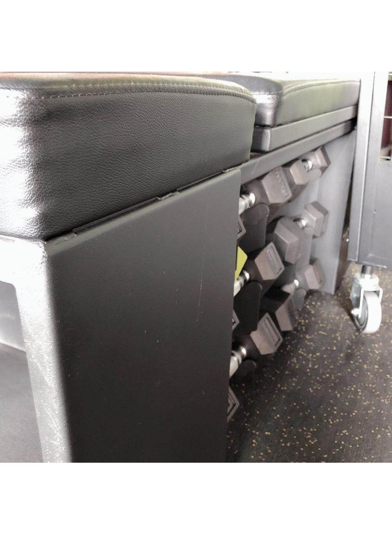 MDBuddy Multi-Purpose Training Bench made of high-quality carbon steel, with a strong main tube (25mm x 25mm x 2mm), dimensions (1310mm x 450mm x 1430mm) - Image 3