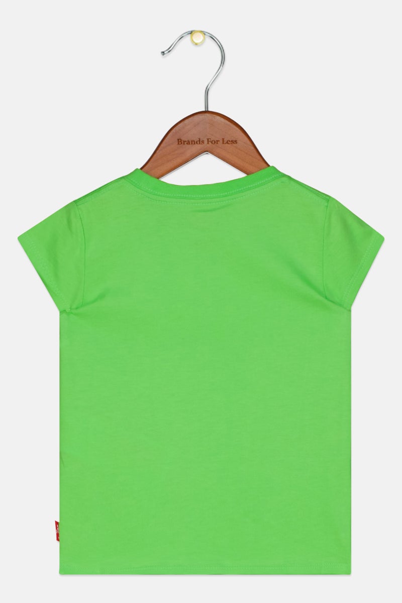 Levi's Toddlers Girl Brand Logo Short Sleeve T-Shirt, Mint Green - Image 3