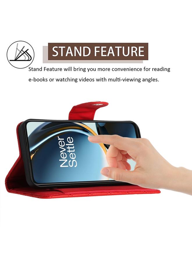 S-TOP Case For OnePlus CE 3 Lite 5G / Nord N30 Rhombic Texture Flip Leather Phone Case with Long Lanyard - Image 4