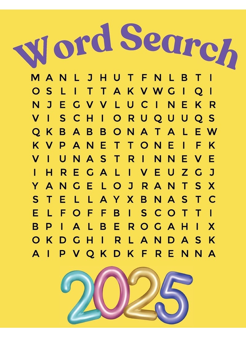 Word Search Puzzle Book 2025 Large Print: Adult Word Search Puzzle Book for Women, Men, Seniors  - Image 1