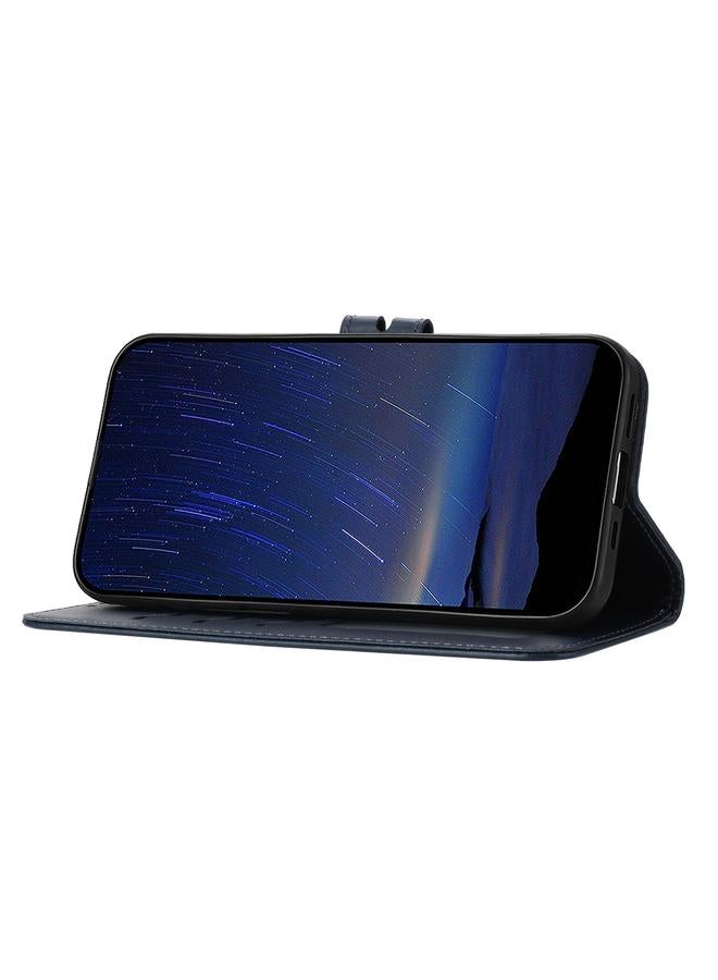 اس-توب جراب هاتف iPhone 16 من الجلد المنقوش بنمط قطة سعيدة - Image 5