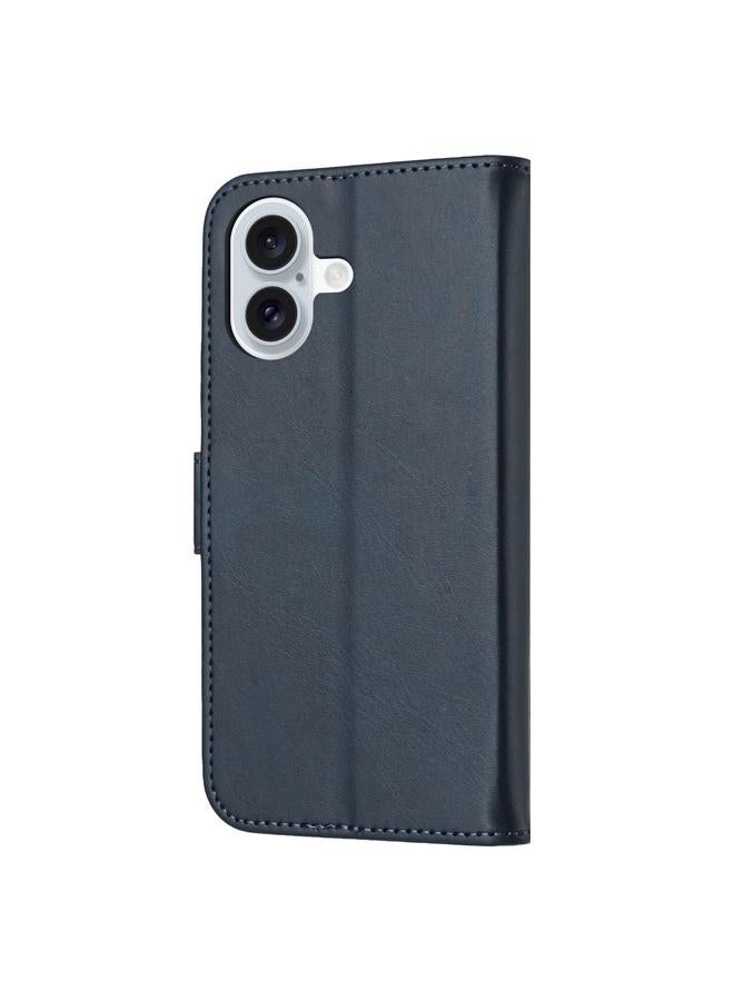 اس-توب جراب هاتف iPhone 16 من الجلد المنقوش بنمط قطة سعيدة - Image 3