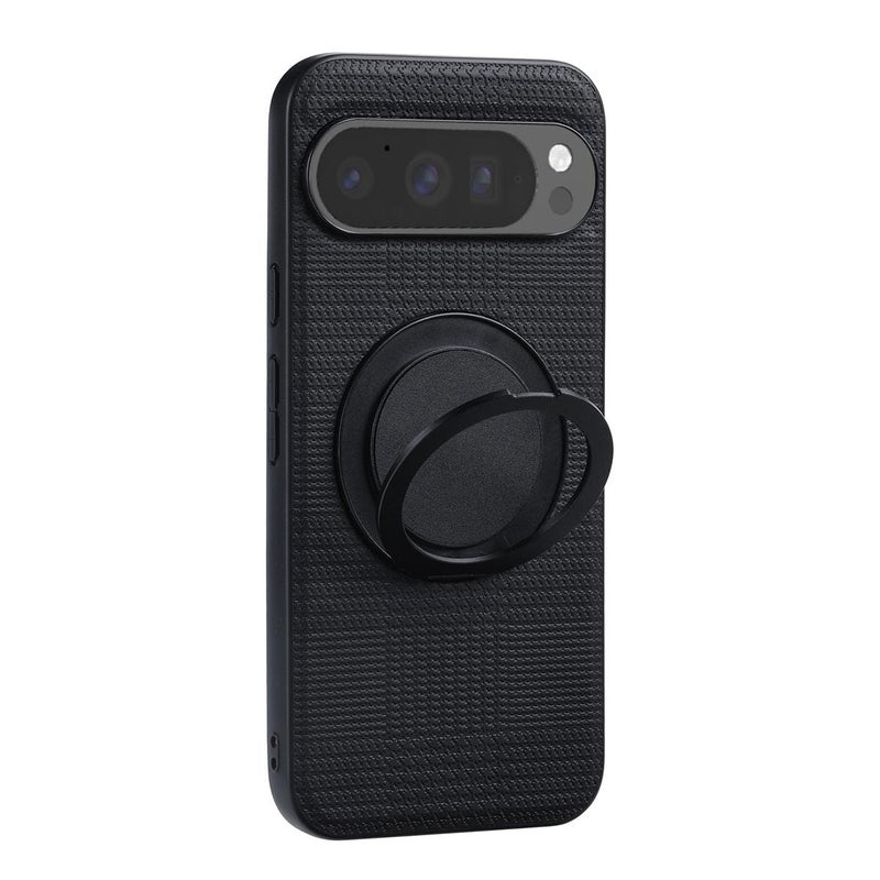 إيروريكس جراب هاتف هجين من البولي يوريثان الحراري لهاتف Google Pixel 10 Pro Xl D-Thy Series 360 درجة مع حامل قابل للدوران (أسود) - Image 4