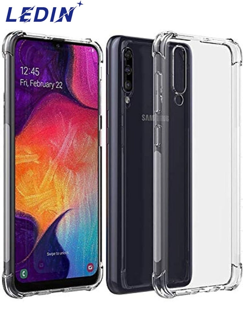 LEDIN Case for Samsung Galaxy A50 Clear Case Soft Flexible Silicone Back Cover Shockproof Anti Scratch Case with Reinforced Bumper Corner Compatible for Samsung Galaxy A50 Clear - Image 1