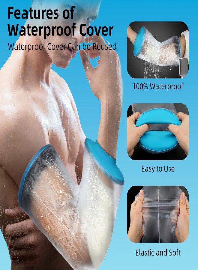 غطاء استحمام لخط PICC، غطاء جبس مقاوم للماء من جيروت للذراع والمرفق، غطاء واقي قابل لإعادة الاستخدام لخط PICC للبالغين، واقي مقاوم للماء لخط الحقن الوريدي وخط PICC للبالغين - Image 3