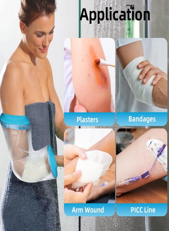 غطاء استحمام لخط PICC، غطاء جبس مقاوم للماء من جيروت للذراع والمرفق، غطاء واقي قابل لإعادة الاستخدام لخط PICC للبالغين، واقي مقاوم للماء لخط الحقن الوريدي وخط PICC للبالغين - Image 4