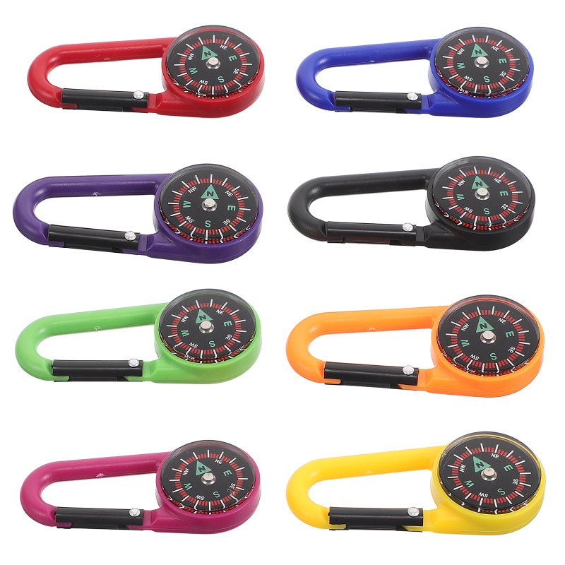 16 pcs Portable Compass Pocket Carabiner Compass Camping For Hiking Camping Backpacking Emergency - Image 5