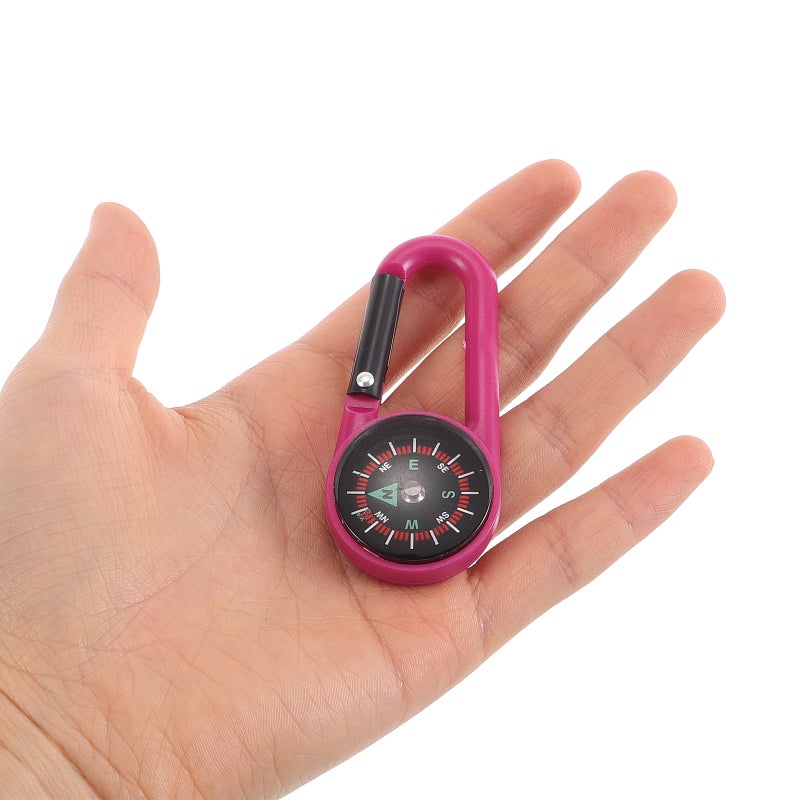 16 pcs Portable Compass Pocket Carabiner Compass Camping For Hiking Camping Backpacking Emergency - Image 2