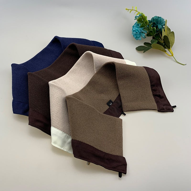 Anti-dirty Collar Sticker Cotton-padded Jacket Down Jacket Removable and Washable Collar Winter Warm Threaded Cotton Collar Cover New Product Fake Collar Fur Collar - Image 1