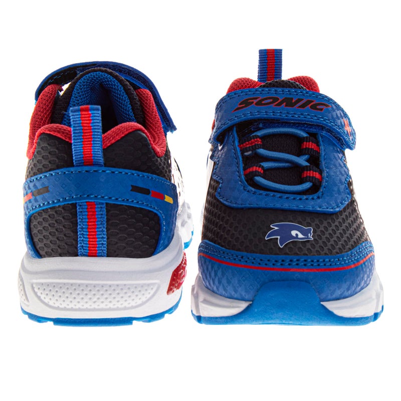 Josmo Sonic Sneakers with Lights - Laceless Lightweight Breathable Fashion Athletic Shoes for Boys - Blue (Size 7 Toddler) - Image 3
