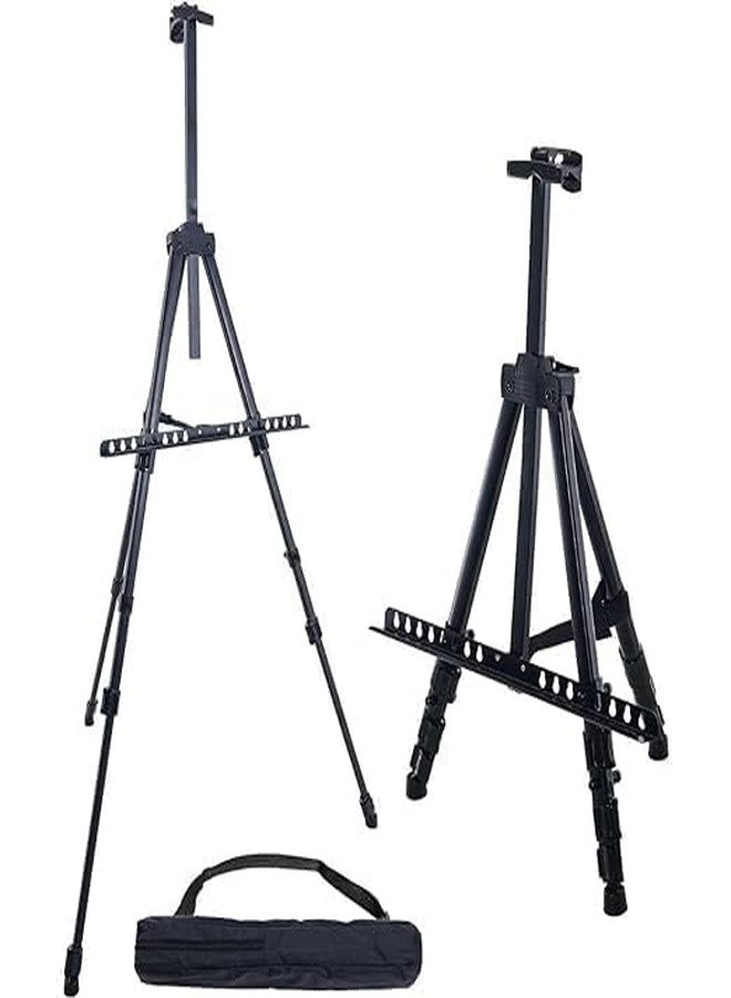 Artnery Portable Lightweight Tripod Easel for Professional Artists, Metal Display Easel Stand with Adjustable Height for Painting, Display and Advertisement Purposes - 5FT - Image 1