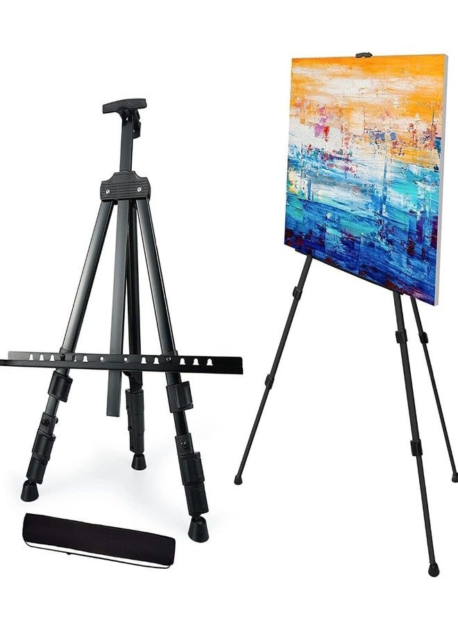 Artnery Portable Lightweight Tripod Easel for Professional Artists, Metal Display Easel Stand with Adjustable Height for Painting, Display and Advertisement Purposes - 5FT - Image 3
