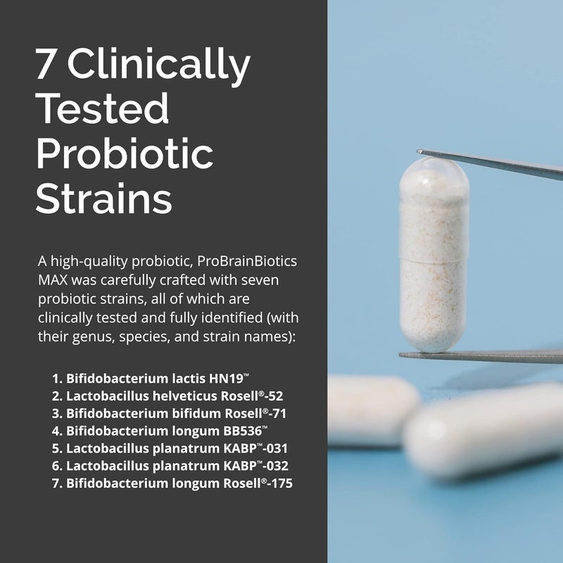 BRAINMD Dr Amen BrainMD ProBrainBiotics MAX  30 Capsules  Probiotics for Brain Immune  Intestinal Health  Gluten Free  30 Servings - Image 5