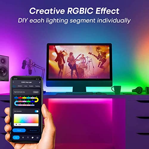 Home Mate HomeMate RGBIC Dreamcolor LED Strip Lights, 32.8 ft WiFi Color Changing LED Lights, APP Control with Segmented Control Smart Color Picking, Music LED Lights (RGBIC 32.8 ft) - Image 2
