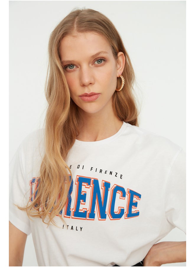 trendyol - T-Shirt - White - Boyfriend - Image 1