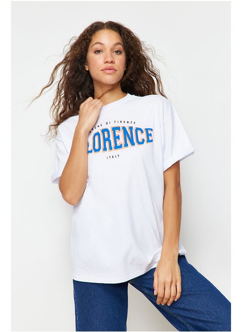 T-Shirt - White - Boyfriend