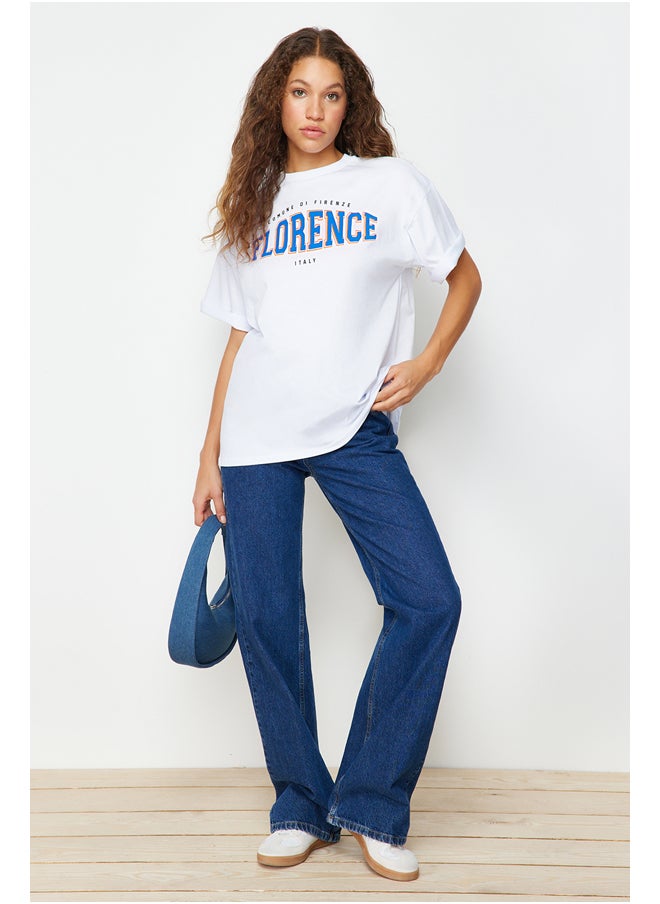 trendyol - T-Shirt - White - Boyfriend - Image 1