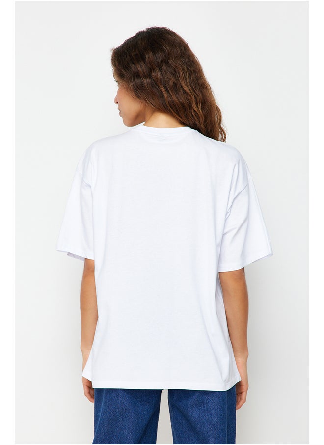 trendyol - T-Shirt - White - Boyfriend - Image 1
