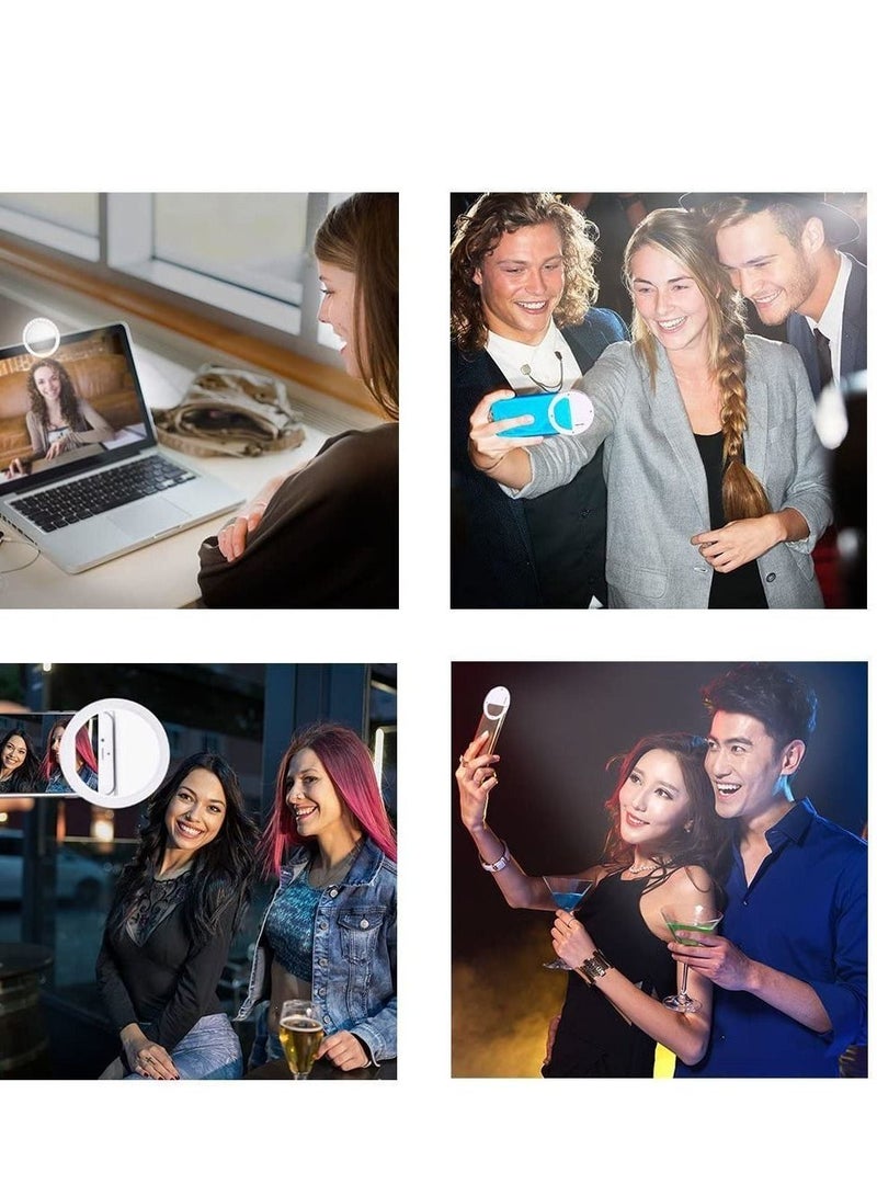 Selfie Ring Light, Rechargeable Portable Clip-on Selfie Fill Light with 36 LED for Smart Phone Photography, Camera Video, Girl Makes up (White-B, 36LED) - Image 4