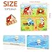 Melofaver 6PCS Wooden Toddler Puzzles Montessori Toys Peg Puzzles for 35 Kid Toddler Learning Educational Toys Kids Puzzle Dinosaur Farm Farm Animals Sea Animals Fruit Baby Puzzle Gift for Boys Girls - Image 4