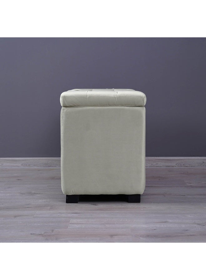 Pan Home Emirates Gigastorage Bench-Velvet~White - Image 4